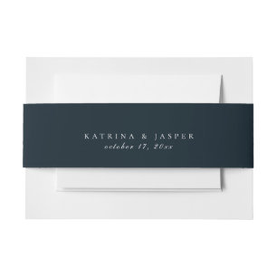 Bandeau De Faire-part Mariage couleur bleu marine