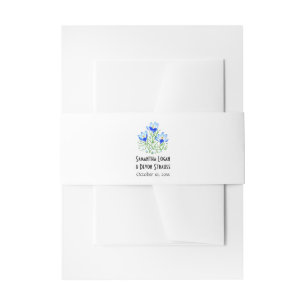 Bandeau De Faire-part Mariage Crocus Bleu