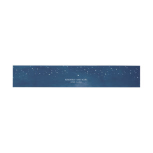 Bandeau De Faire-part Mariage d'aquarelle de bleu marine d'étoile