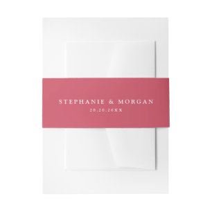 Bandeau De Faire-part Mariage d'aquarelle en corail orange rose brillant