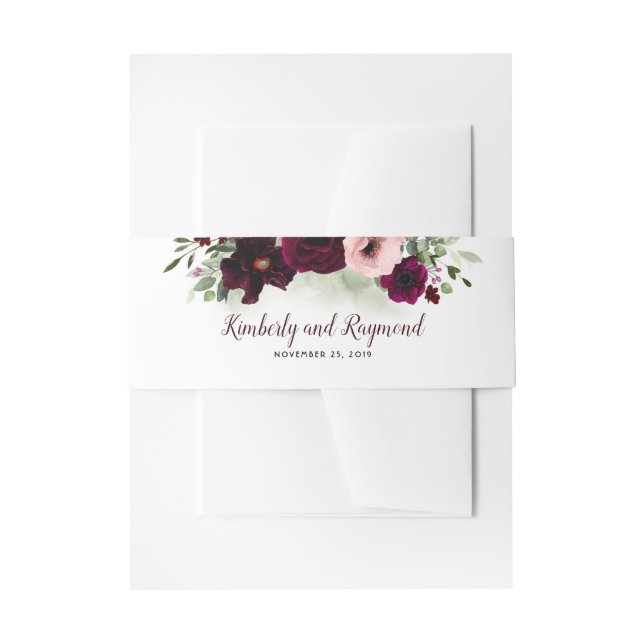 Bandeau De Faire-part Mariage d'aquarelle flamande (Devant example)