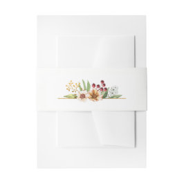 Bandeau De Faire-part Mariage d'aquarelle Fleur sauvage d'automne
