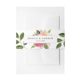 Bandeau De Faire-part Mariage d'aquarelle rose pâle