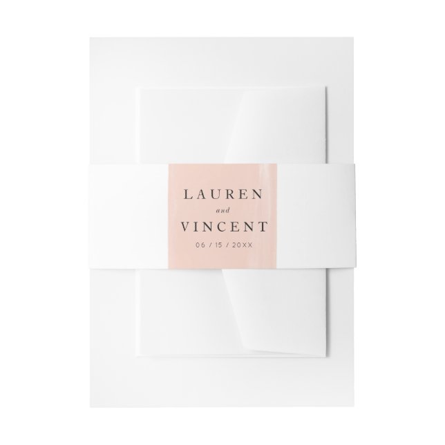 Bandeau De Faire-part Mariage d'aquarelle simple Bellyband (Devant example)
