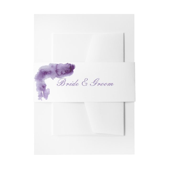 Bandeau De Faire-part Mariage d'aquarelle ultra violet élégant (Devant example)