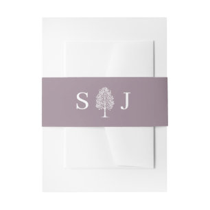 Bandeau De Faire-part Mariage d'arbre Aspen Rose poussiéreux
