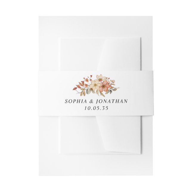 Bandeau De Faire-part Mariage de automne Fleur sauvage rustique (Devant example)