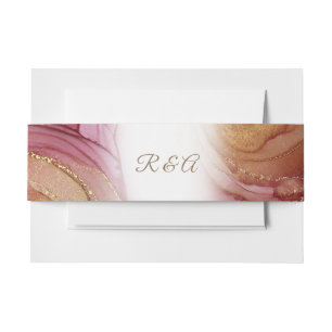 Bandeau De Faire-part Mariage de bronze de carmine monogramme