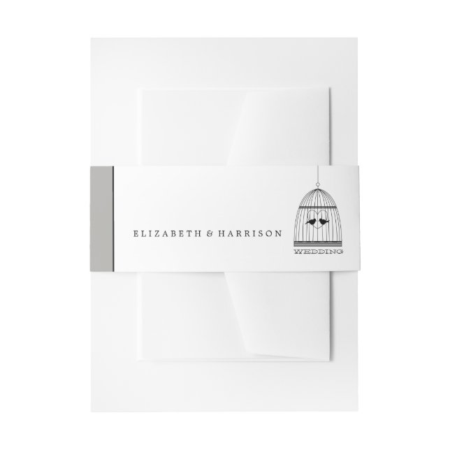 Bandeau De Faire-part Mariage de cage cardiaque vintage (Devant example)