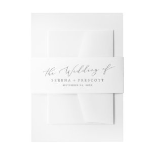 Bandeau De Faire-part Mariage de calligraphie argentée