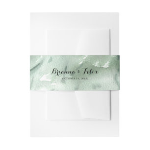 Bandeau De Faire-part Mariage de calligraphie de la montagne verte