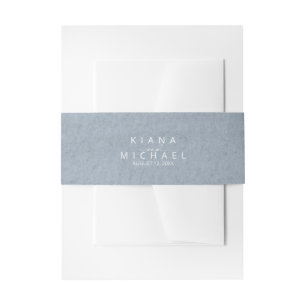 Bandeau De Faire-part Mariage de calligraphie Dusty Blue ID771