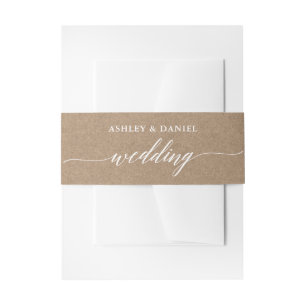 Bandeau De Faire-part Mariage de calligraphie moderne Kraft