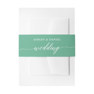 Bandeau De Faire-part Mariage de calligraphie moderne Neo Mint