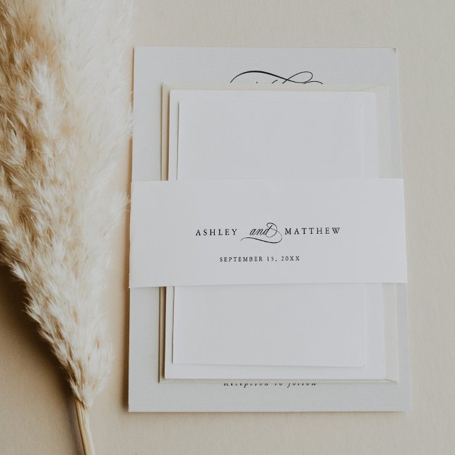 Bandeau De Faire-part Mariage de calligraphie romantique (Créateur téléchargé)