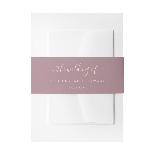 Bandeau De Faire-part Mariage de coordonnées rose pâle (Devant example)