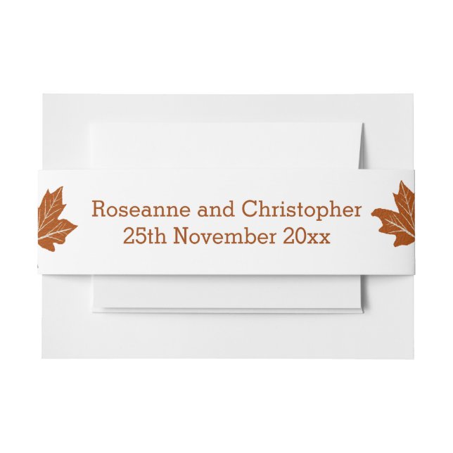 Bandeau De Faire-part Mariage de design d'automne (Devant Example)