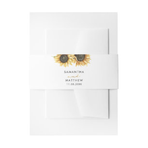 Bandeau De Faire-part Mariage de feuillage de tournesol floral Eucalyptu
