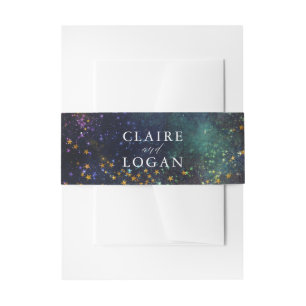 Bandeau De Faire-part Mariage de Galaxie céleste de la nuit étoilée