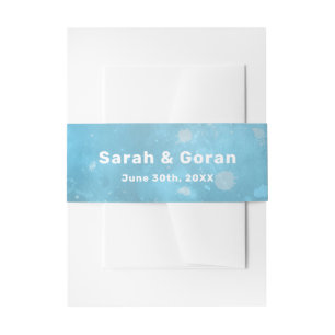Bandeau De Faire-part Mariage de la mer bleue profonde