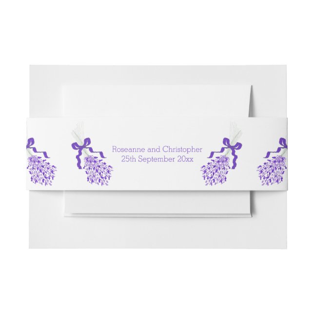 Bandeau De Faire-part Mariage de lavande (Devant Example)