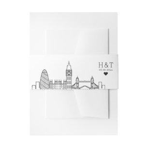 Bandeau De Faire-part Mariage de Londres   Invitation de monogramme styl