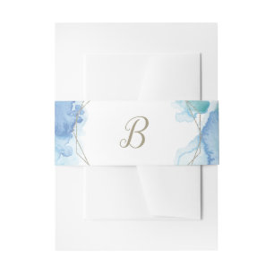 Bandeau De Faire-part Mariage de monogramme d'aquarelle géométrique