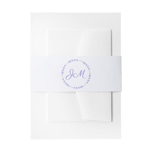 Bandeau De Faire-part Mariage de monogramme de lavande florale (Devant example)