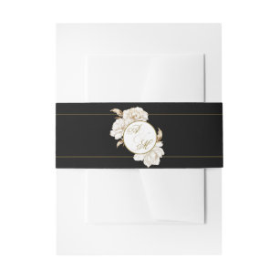 Bandeau De Faire-part Mariage de Monogramme d'or blanc