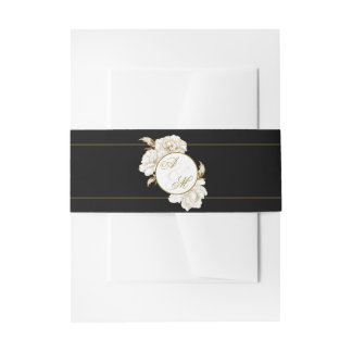 Bandeau De Faire-part Mariage de Monogramme d'or blanc