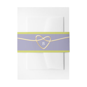 Bandeau De Faire-part Mariage de monogramme violet