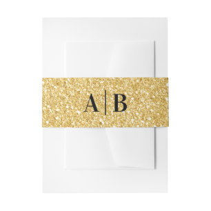 Bandeau De Faire-part Mariage de Parties scintillant Gold Faux