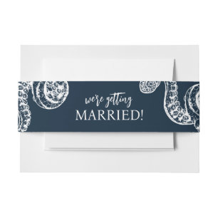 Bandeau De Faire-part Mariage de pieuvre marine
