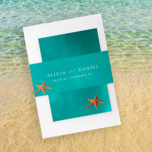 Bandeau De Faire-part Mariage de plage d'été