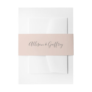 Bandeau De Faire-part Mariage de script Blush & Grey
