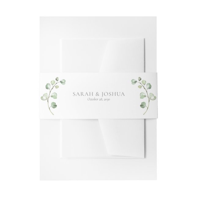 Bandeau De Faire-part Mariage de script botanique moderne Sage Green Arc (Devant example)
