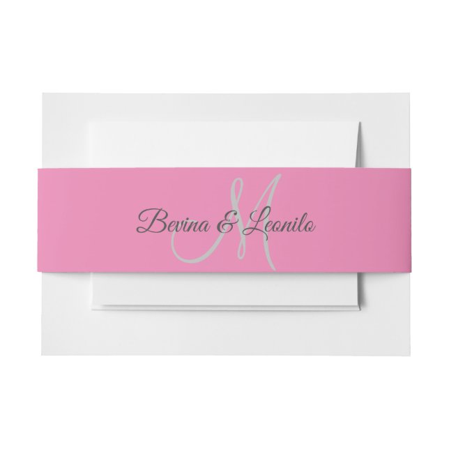 Bandeau De Faire-part Mariage de script GV simple personnalisé (Devant Example)