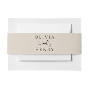 Bandeau De Faire-part Mariage de script minimaliste de calligraphie élég