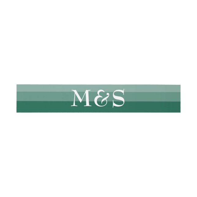 Bandeau De Faire-part Mariage de script moderne Emerald Green (Plat)