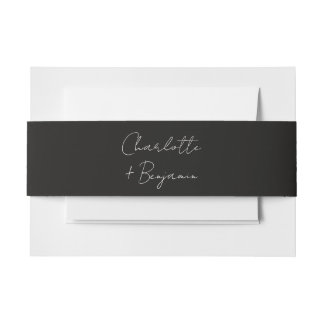 Bandeau De Faire-part Mariage de script moderne et minimaliste