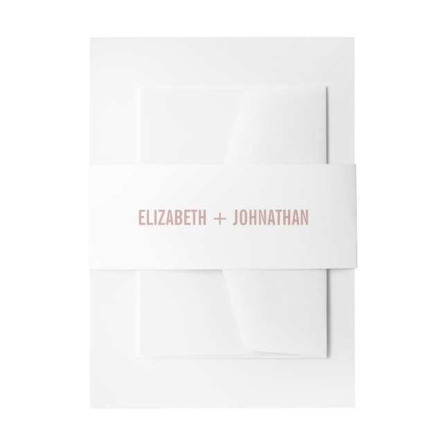 Bandeau De Faire-part Mariage de typographie Rose Boho Dusty simple (Devant example)