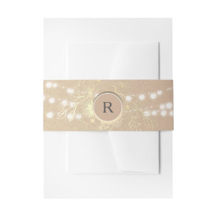 Bandeau De Faire-part Mariage de voyants à chaînes monogrammes