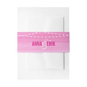 Bandeau De Faire-part Mariage de voyants de chaîne aquarelle