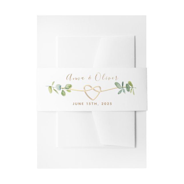 Bandeau De Faire-part Mariage d'eucalyptus (Devant example)