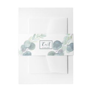 Bandeau De Faire-part Mariage d'Eucalyptus à la verdure