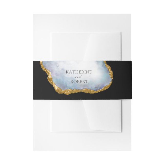 Bandeau De Faire-part Mariage d'or Agate Pearl (Devant example)