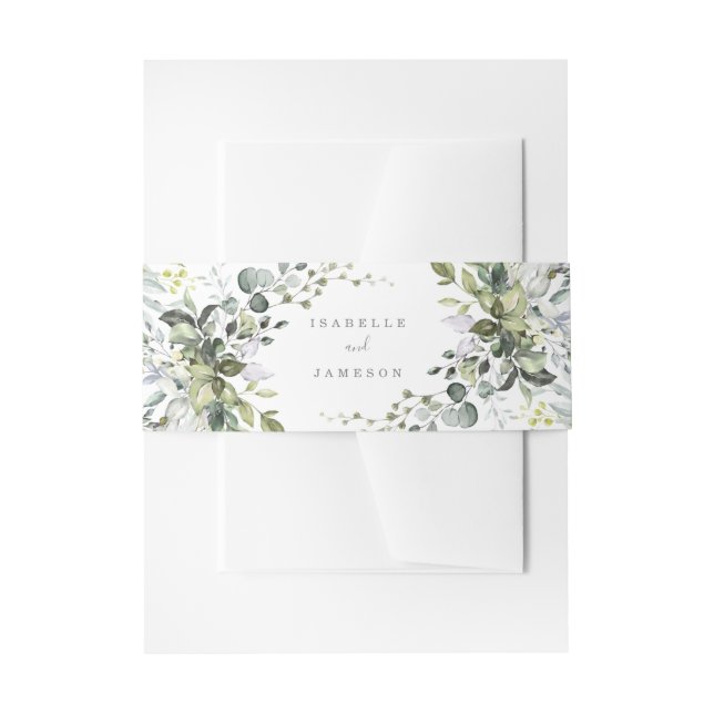 Bandeau De Faire-part Mariage Dusty Blue Florals (Devant example)