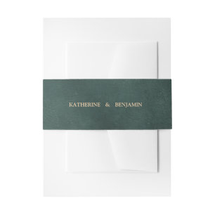 Bandeau De Faire-part Mariage élégant et moderne Emerald Green Black