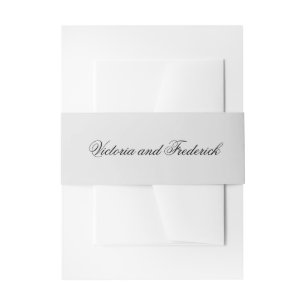 Bandeau De Faire-part Mariage Élégant Gris Clair Simple