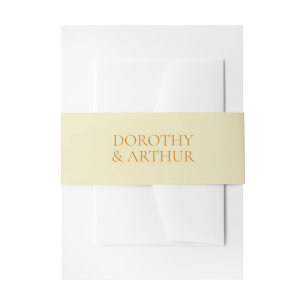 Bandeau De Faire-part Mariage élégant jaune beurre moderne